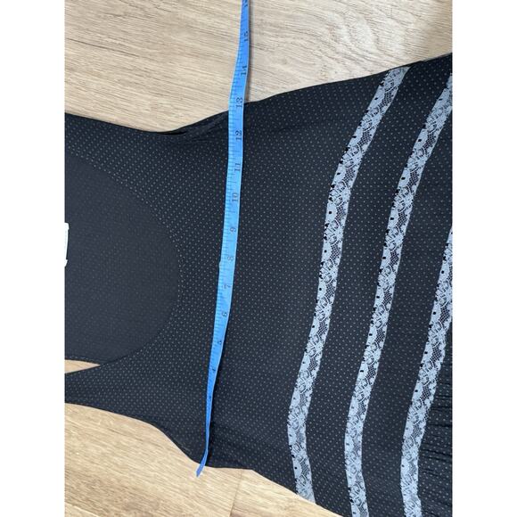 Intimately Free People Voile Lace Trapeze Slip Dress Black Gray Small - Picture 6 of 8